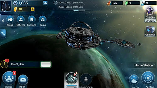 Star trek: Fleet command - Android game screenshots.