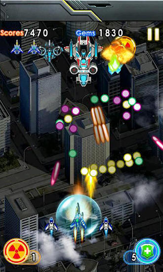 Gameplay of the Star fighters: Storm raid for Android phone or tablet.