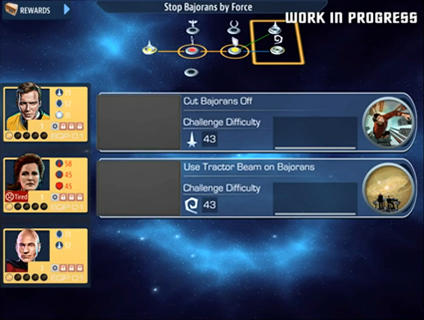 Gameplay of the Star trek: Timelines for Android phone or tablet.