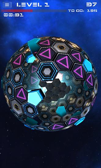 Gameplay of the Star tron: Hexa360 for Android phone or tablet.