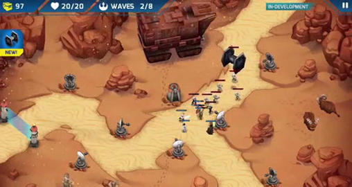 Gameplay of the Star wars: Galactic defense for Android phone or tablet.