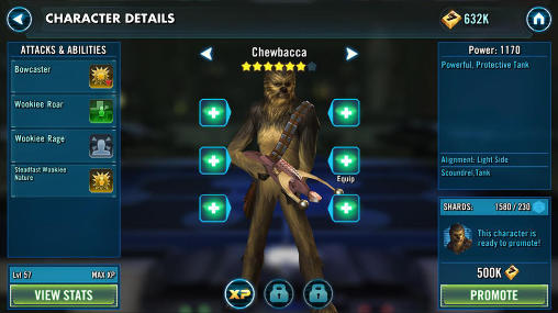 Gameplay of the Star wars: Galaxy of heroes for Android phone or tablet.
