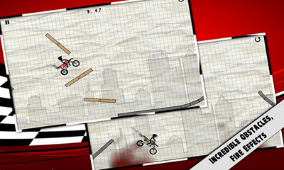 Gameplay of the Stick Stunt Biker for Android phone or tablet.