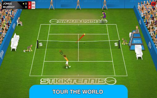 Gameplay of the Stick tennis tour for Android phone or tablet.