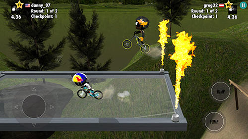 Stickman bike battle - Android game screenshots.