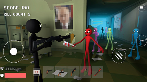 Stickman combat pixel edition - Android game screenshots.