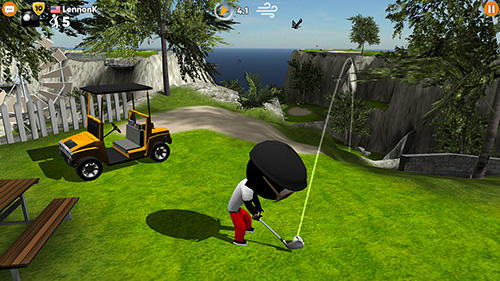 Stickman cross golf battle - Android game screenshots.