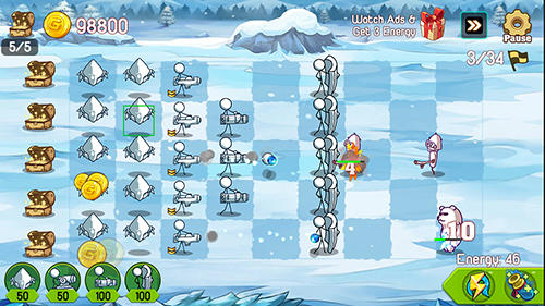 Stickman defense: Cartoon wars - Android game screenshots.
