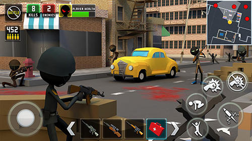 Stickman royale: World war battle - Android game screenshots.