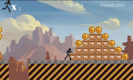 Gameplay of the Stickman run for Android phone or tablet.