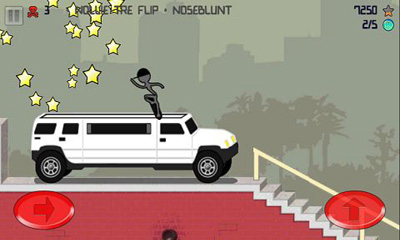 Gameplay of the Stickman Skater Pro for Android phone or tablet.
