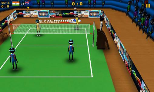 Gameplay of the Stickman volleyball 2016 for Android phone or tablet.