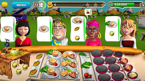 Stone age chef: The crazy restaurant and cooking game - Android game screenshots.