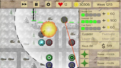 Stovia creep TD - Android game screenshots.
