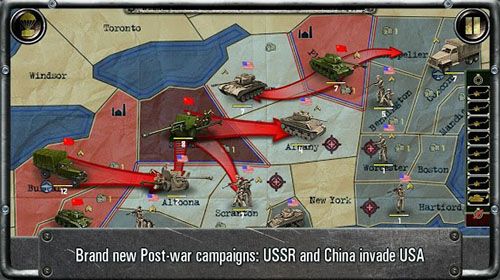 Gameplay of the Strategy and tactics: USSR vs USA for Android phone or tablet.