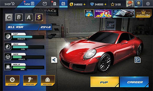 Street racing HD - Android game screenshots.