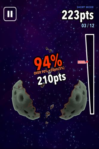 Gameplay of the Strike the planets! for Android phone or tablet.