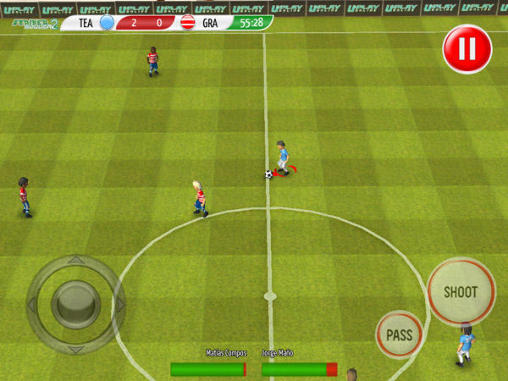 Gameplay of the Striker soccer 2 for Android phone or tablet.