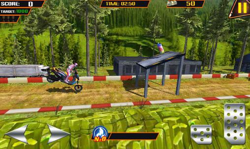 Gameplay of the Stunt bike challenge 3D for Android phone or tablet.