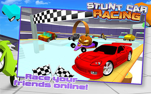 Gameplay of the Stunt car racing: Multiplayer for Android phone or tablet.