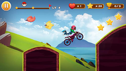 Gameplay of the Stunt moto racing for Android phone or tablet.