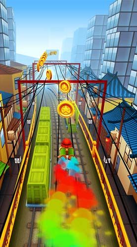 Gameplay of the Subway surfers: World tour Beijing for Android phone or tablet.