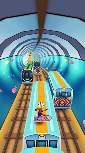 Gameplay of the Subway surfers: World tour Miami for Android phone or tablet.