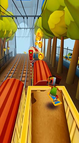 Gameplay of the Subway surfers: World tour New York for Android phone or tablet.