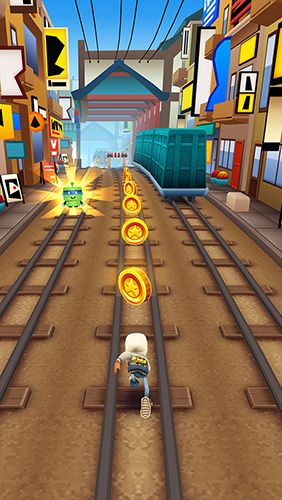 Gameplay of the Subway surfers: World tour Seoul for Android phone or tablet.