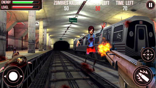 Gameplay of the Subway zombie attack 3D for Android phone or tablet.