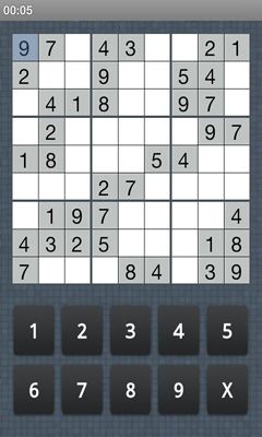 Gameplay of the Sudoku Classic for Android phone or tablet.
