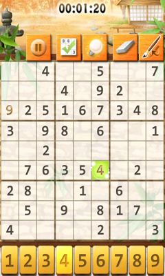 Gameplay of the Sudoku Infinity for Android phone or tablet.