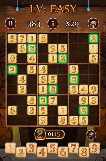 Gameplay of the Sudoku: Legend of puzzle for Android phone or tablet.