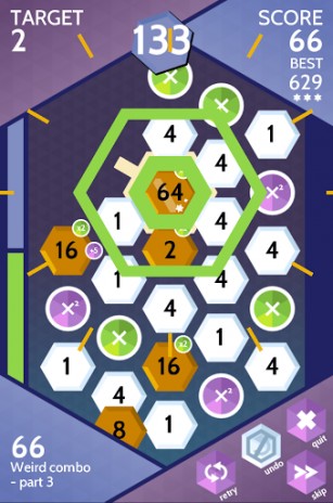 Gameplay of the Sumico: The numbers game for Android phone or tablet.