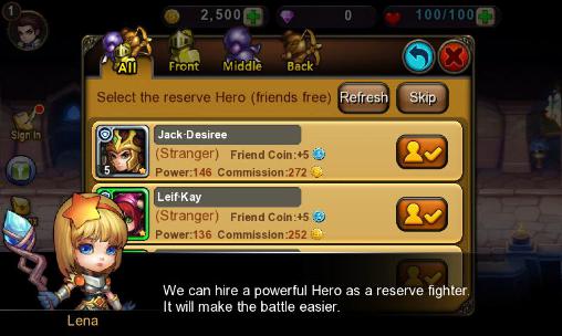 Gameplay of the Summoners alliance for Android phone or tablet.