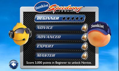 Gameplay of the Sunkist Speedway for Android phone or tablet.