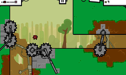 Gameplay of the Super Meat boy forever for Android phone or tablet.