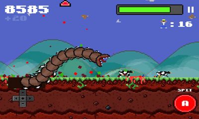 Gameplay of the Super mega worm for Android phone or tablet.