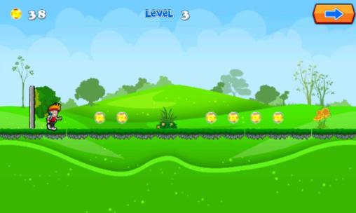 Gameplay of the Super Sam: World for Android phone or tablet.