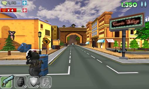 Gameplay of the Super spy cat. Rambo combat: Black x force for Android phone or tablet.
