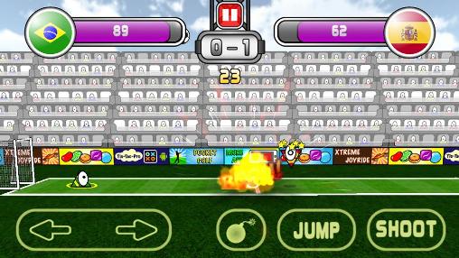 Gameplay of the Super triclops soccer for Android phone or tablet.