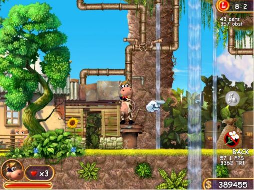 Gameplay of the Supercow for Android phone or tablet.