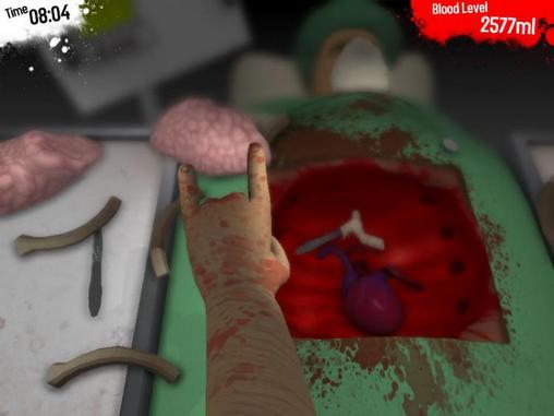 Gameplay of the Surgeon simulator for Android phone or tablet.