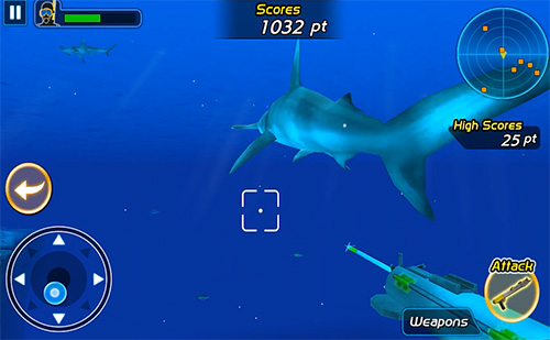 Survival spearfishing - Android game screenshots.