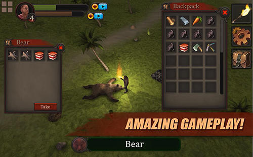 Gameplay of the Survival at lost island 3D for Android phone or tablet.