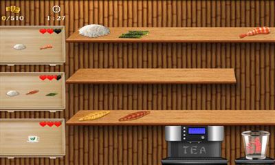 Gameplay of the Sushi Bar for Android phone or tablet.