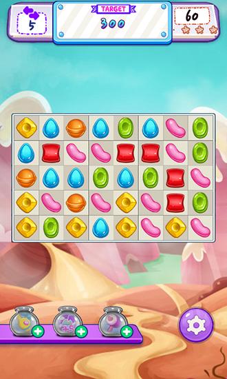 Gameplay of the Sweet candy mania for Android phone or tablet.