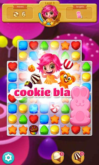 Gameplay of the Sweet cookie blast for Android phone or tablet.