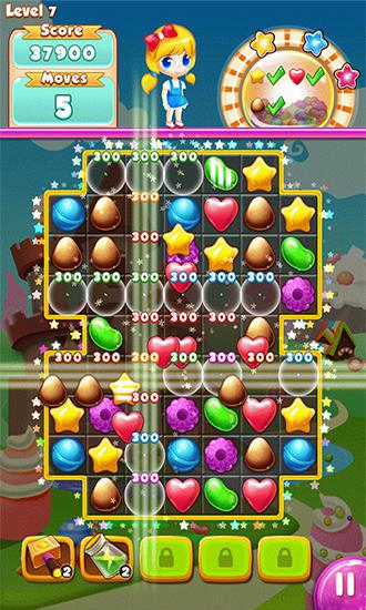 Gameplay of the Sweet heroes land for Android phone or tablet.