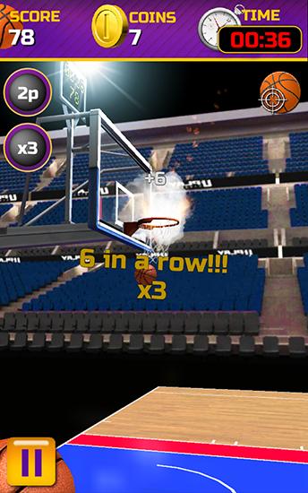 Gameplay of the Swipe basketball for Android phone or tablet.